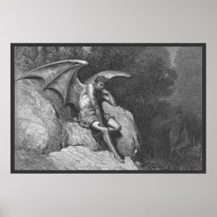 Póster Satan que piensa el poster 36x24