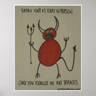 Póster Satanás no es tan asustado en persona Poster