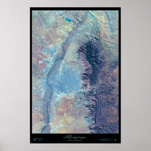 Póster satelital de Albuquerque, Nuevo México