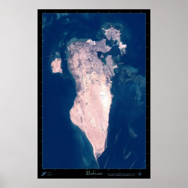 Póster satelital de Baréin (Frente)