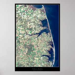 Póster satelital de Delaware Seashore