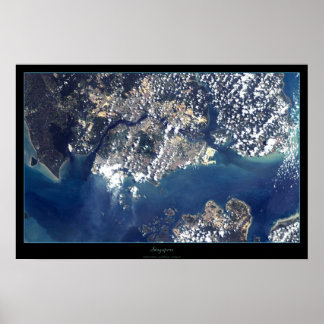 Póster satelital de Singapur