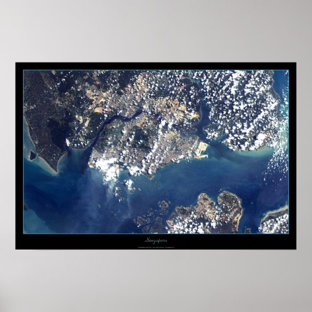 Póster satelital de Singapur (Frente)