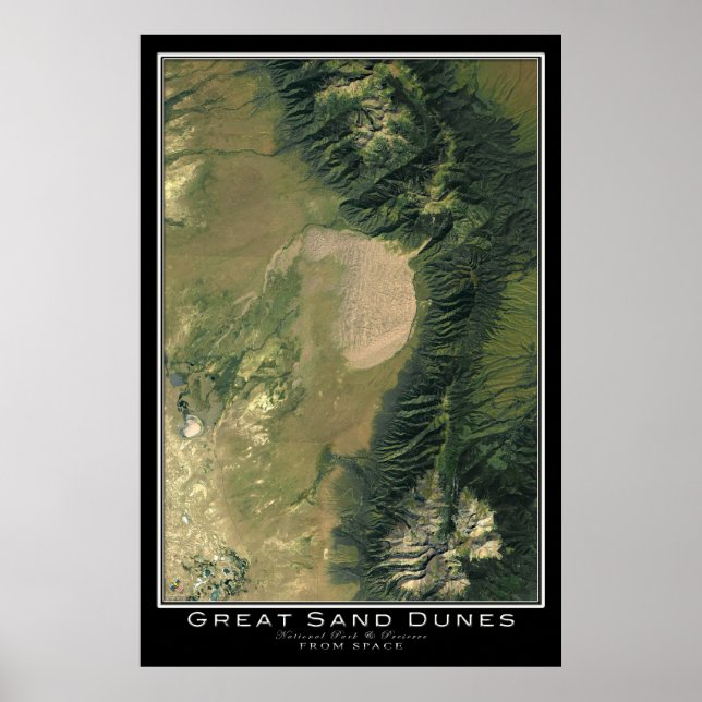Póster Satélite Colorado del Parque Nacional de las Grand (Frente)
