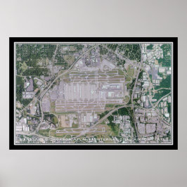 Póster Satélite del Aeropuerto Internacional de Atlanta-J
