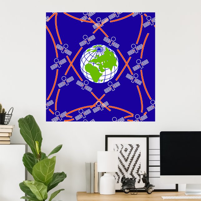 Póster Satélites orbitando la Tierra (Subido por el creador)