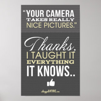 Póster Sátira de compras - Humor para los fotógrafos impr
