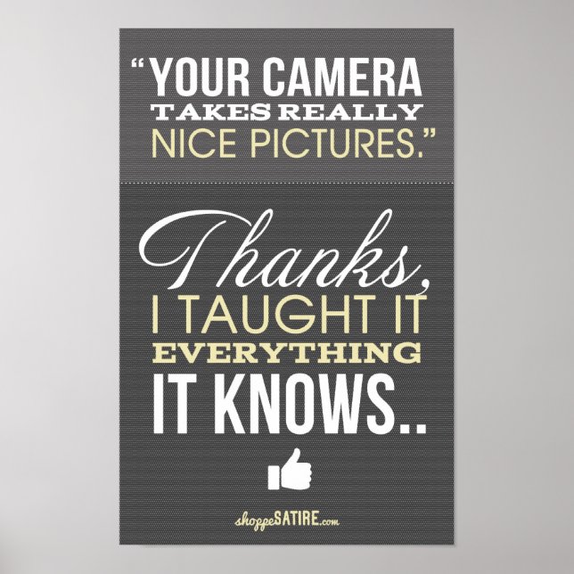 Póster Sátira de compras - Humor para los fotógrafos impr (Frente)