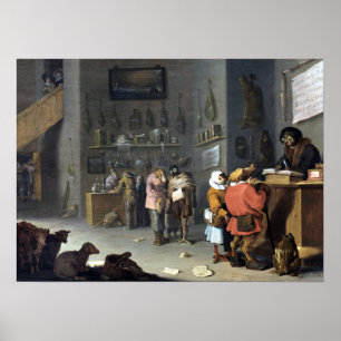 Póster Sátira de Cornelis Saftleven sobre prestigiosos ag
