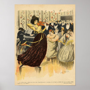 Póster Satire of a salon musical evening