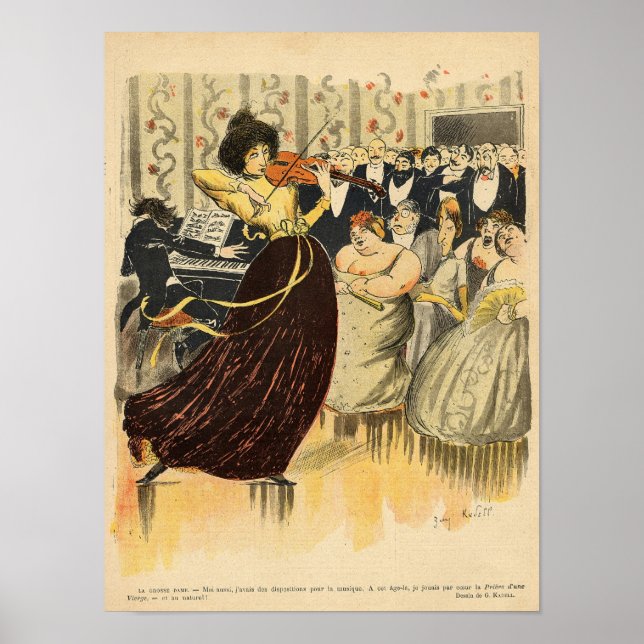 Póster Satire of a salon musical evening (Frente)