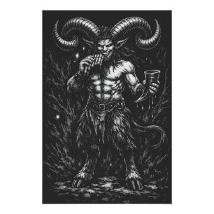 Póster Sátiro Invernal Cornudo — por BurnsInHell