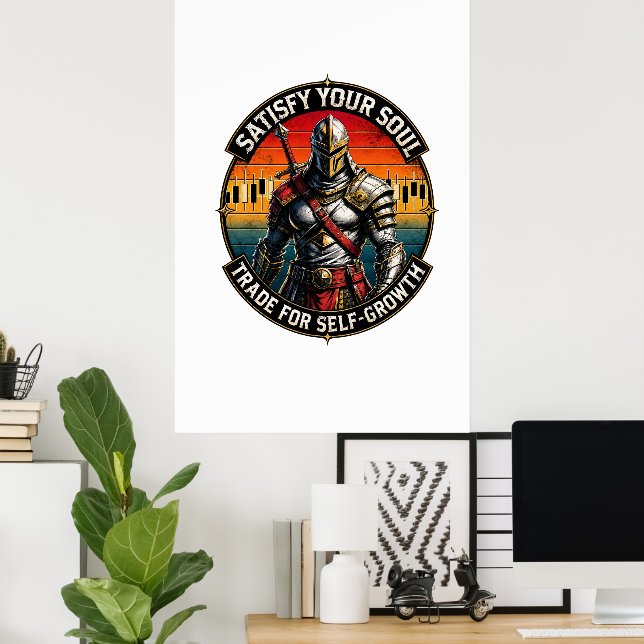 Póster Satisfaga su Alma Comercio para el Caballero del C (Oficina en casa)