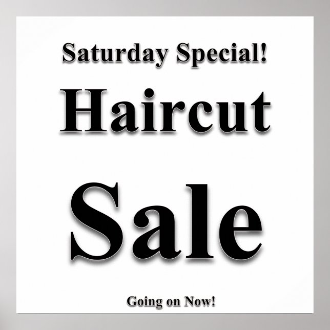 Póster Saturday Haircut Sale Poster Matte (Frente)