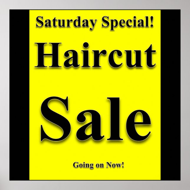 Póster Saturday Haircut Sale Poster Matte (Frente)