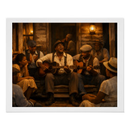 Póster Saturday Night Porch Light Blues