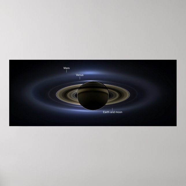 Póster Saturn Eclipse 3 - Etiquetado (Frente)