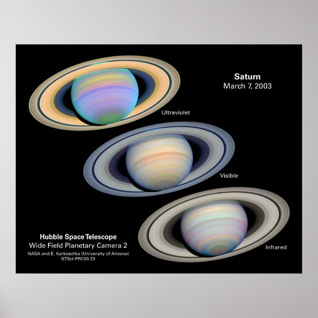 Póster Saturn - Imágenes de burbujas (Frente)