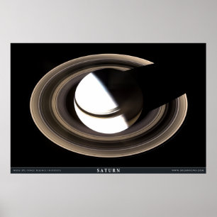 Póster Saturn según lo nunca visto antes