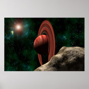 Póster Saturn tiene gusto del planeta