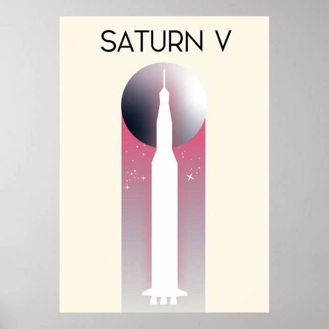 Póster Saturn V Apolo Space Art (Frente)