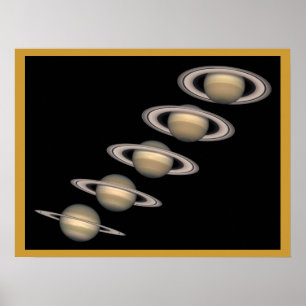 Póster Saturn y anillos