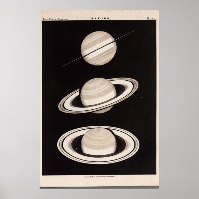Póster Saturno de época (Frente)