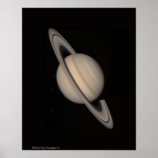 Póster Saturno de Voyager 2 (Frente)