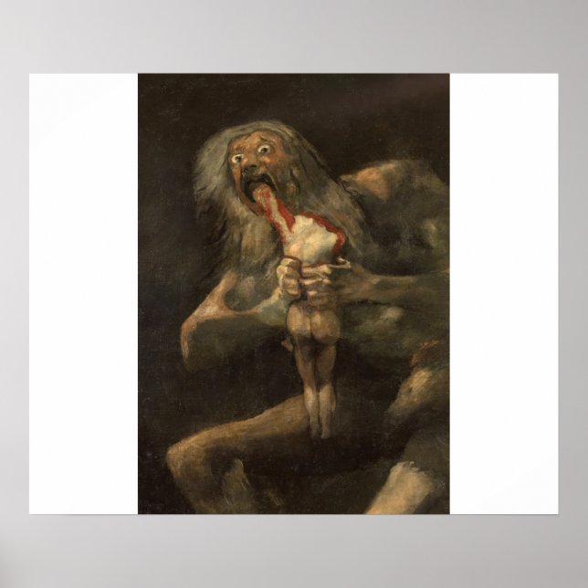Póster Saturno devorando a su hijo francisco de goya (Frente)