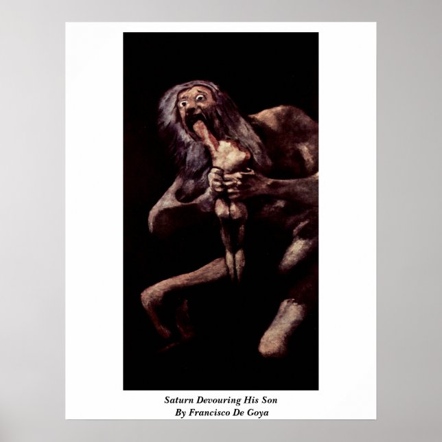 Póster Saturno Devorando A Su Hijo Por Francisco De Goya (Frente)