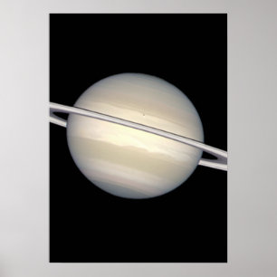 Póster Saturno en colores naturales