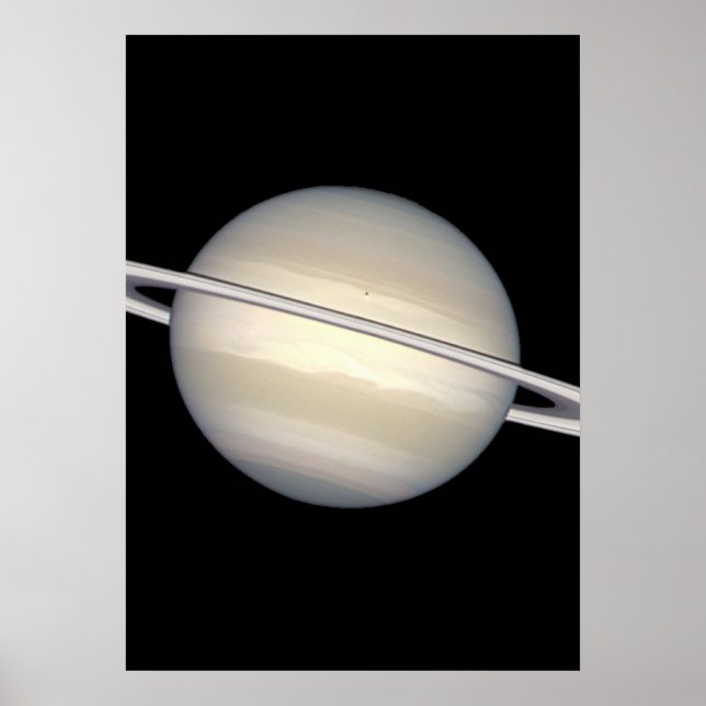 Póster Saturno en colores naturales (Frente)