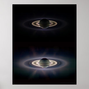 Póster Saturno en eclipse 16x20 (9x11)