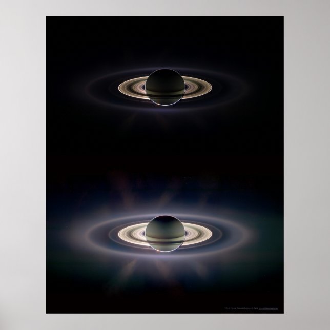 Póster Saturno en eclipse 16x20 (9x11) (Frente)