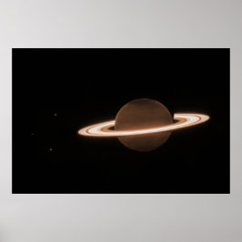 Póster Saturno infrarrojo | JWST