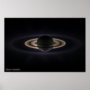 Póster Saturno retroiluminado