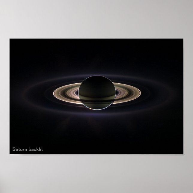 Póster Saturno retroiluminado (Frente)