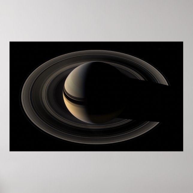 Póster Saturno retroiluminado de Cassini Orbiter (Frente)