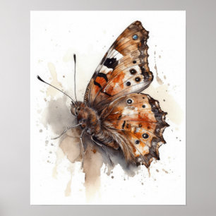 Póster Satyr Butterfly Art Print Poster