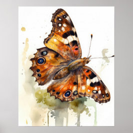 Póster Satyr Butterfly Art Print Poster