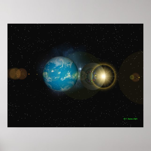 Póster Saucer Posando Con La Tierra (Frente)