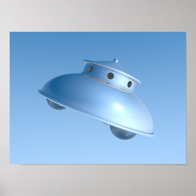 Póster Saucer volador clásico (Frente)
