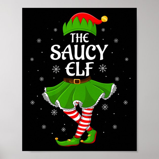 Póster Saucy Elf Christmas Family Girls Women Elf Squad X (Frente)