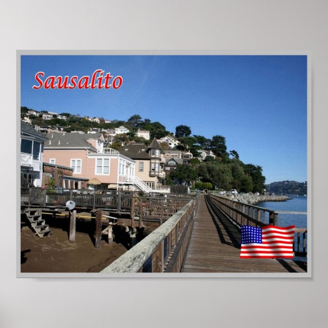 Póster Sausalito - Paseo - Estados Unidos - (Frente)