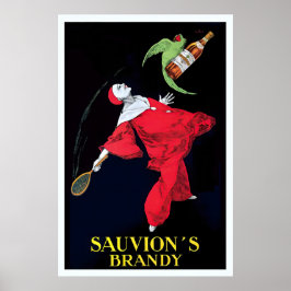 Póster Sauvion's Brandy Vintage Food and Drink Poster by