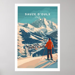 Póster Sauze dOulx Imprimir Italia 1