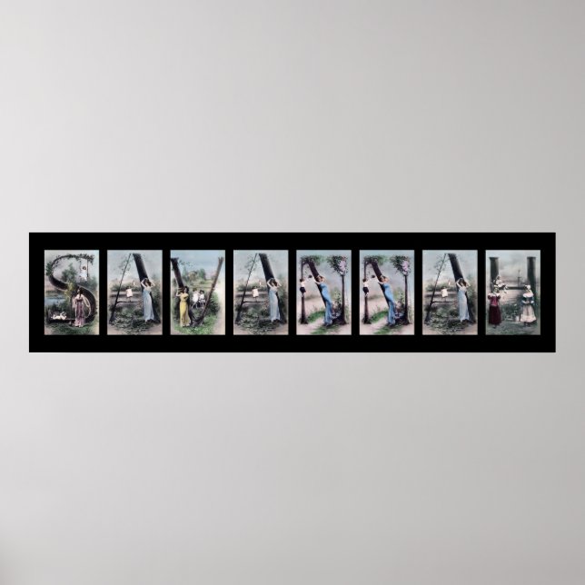 Póster SAVANNAH Alphabet Name Art (Frente)