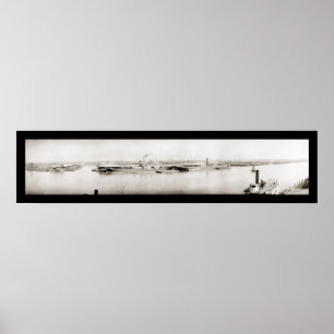 Póster Savannah, GA Docks Photo 1909