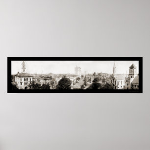 Póster Savannah GA Panoramic Photo 1909