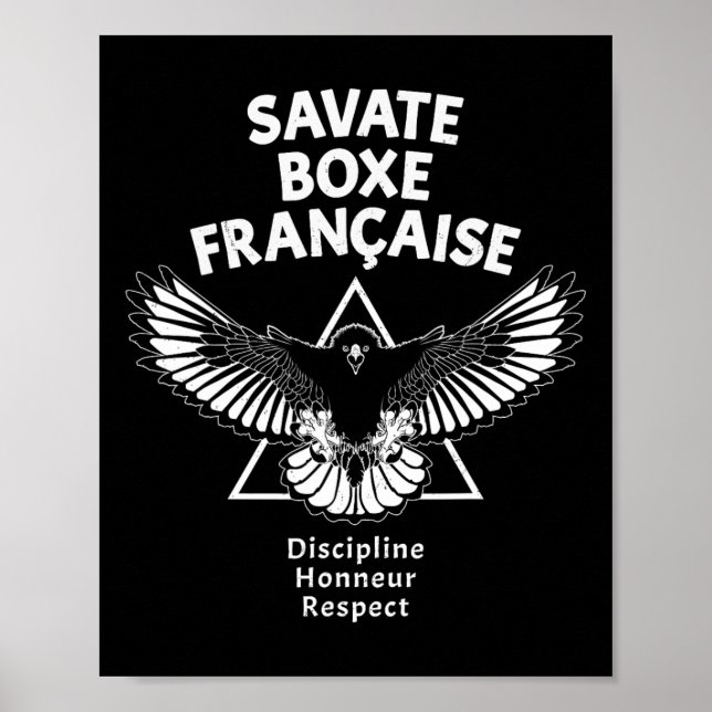 Póster Savate Boxeo Francés Águila  (Frente)
